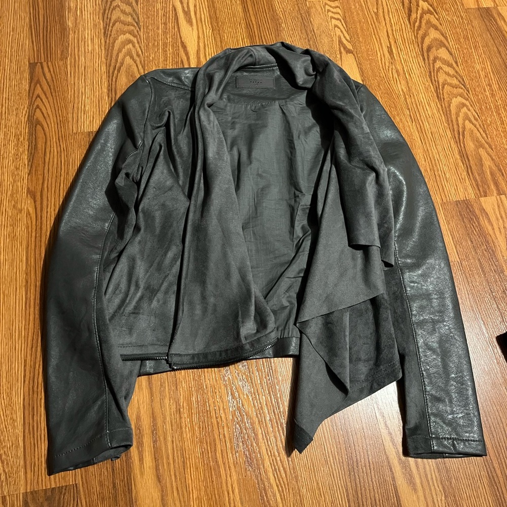 Grey leather jacket